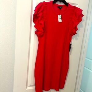 New Express ruffle sleeve tshirt dress 🩷